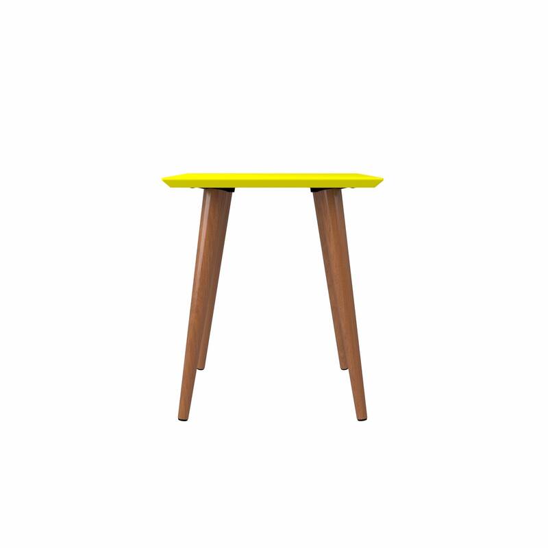 Utopia 19.84" High Square End Table With Splayed Wooden Legs