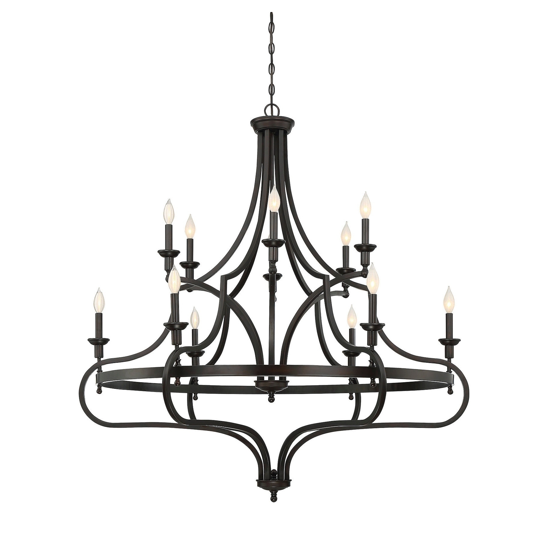 Sheilds 12 Light Chandelier English Bronze - Chandeliers For Bedrooms by Overstock.com