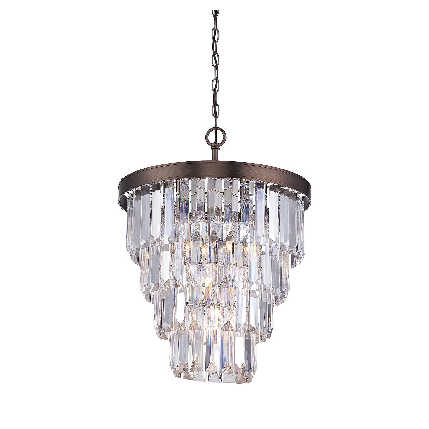 Tierney 4 Light Chandelier Burnished Bronze - Chandeliers For Bedrooms by Overstock.com