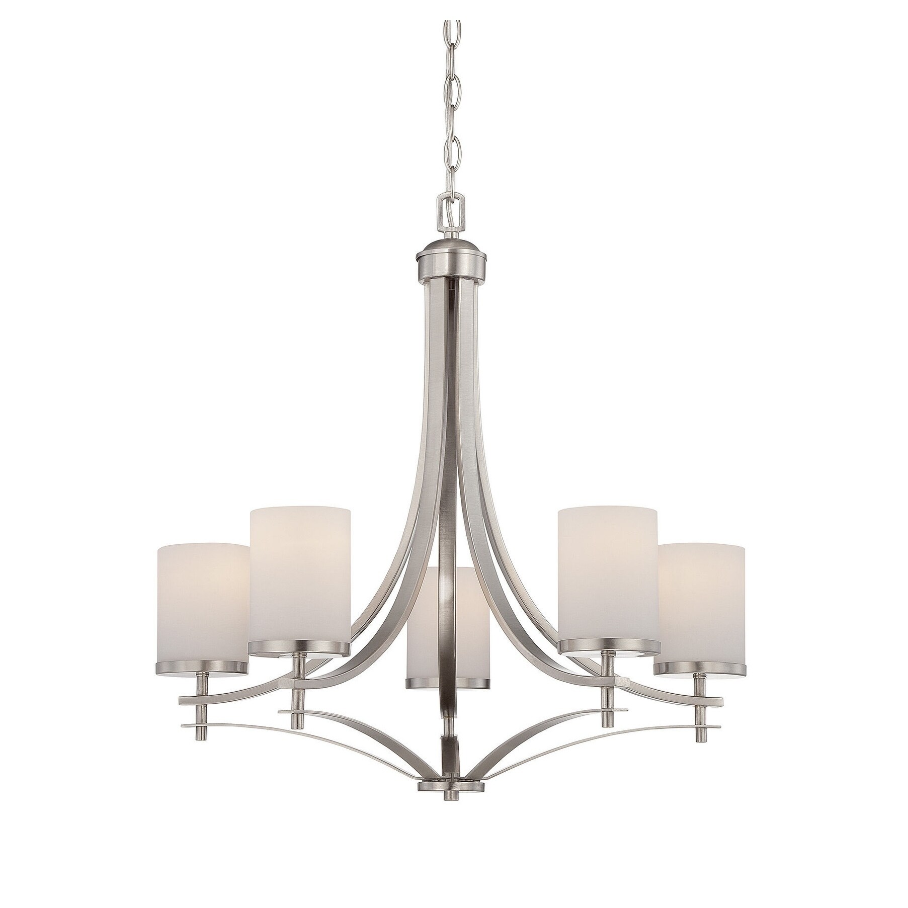 Copper Grove Lepreau Satin Nickel 5-light Chandelier - Chandeliers For Bedrooms by Overstock.com