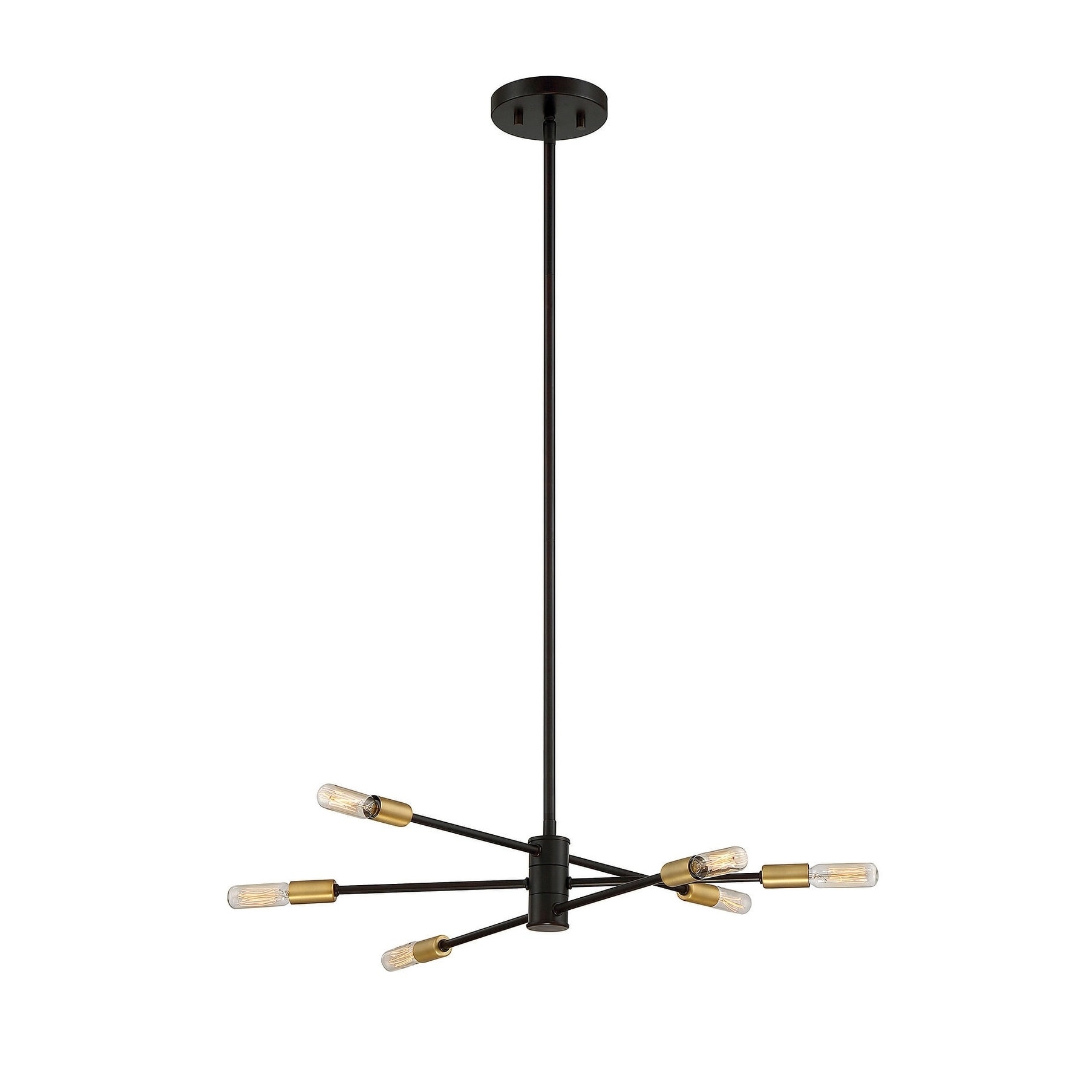 Lyrique 6 Light Chandelier Bronze w/ Brass Accents - Chandeliers For Bedrooms by Overstock.com