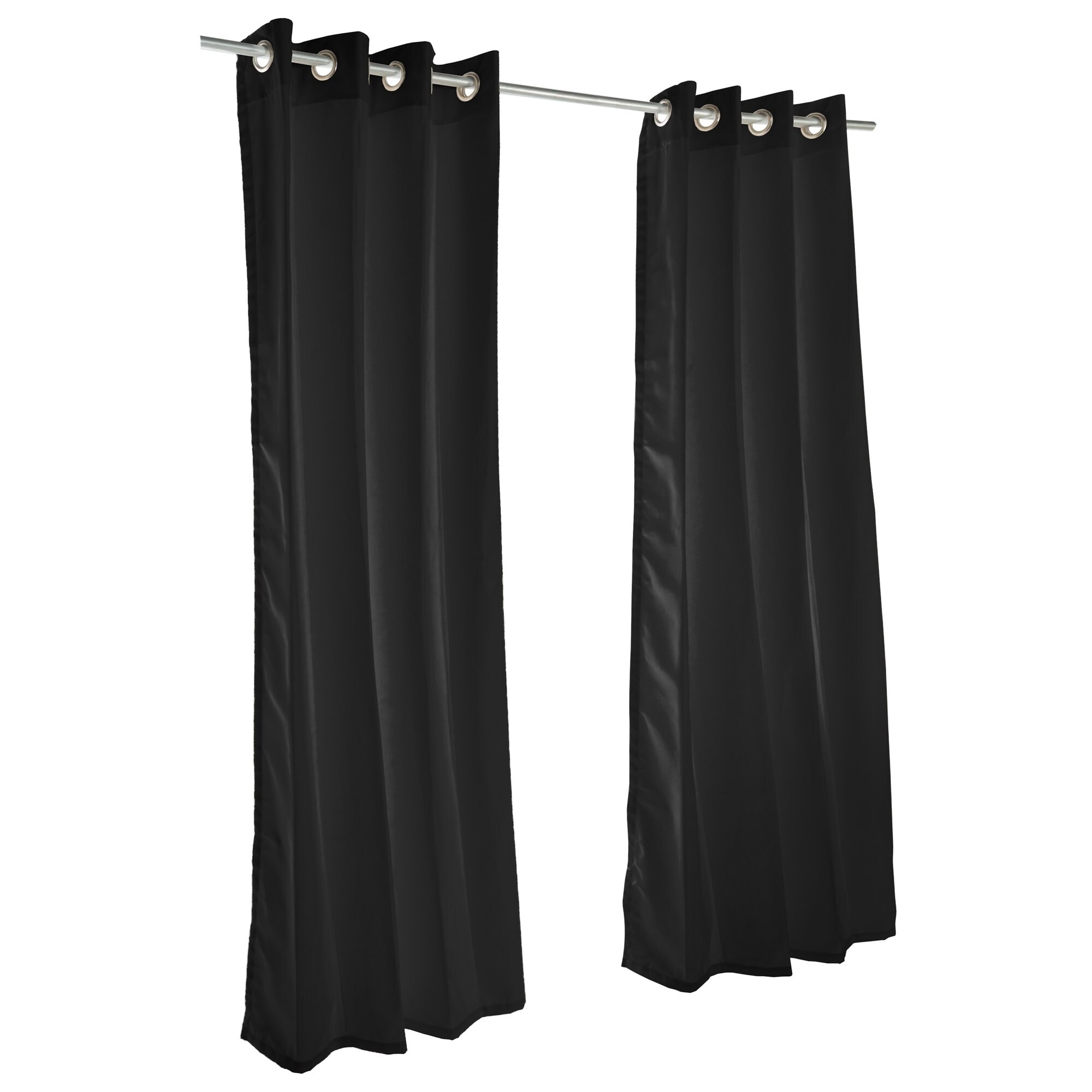 Shop Pawleys Island Sunbrella Curtain Canvas Black On Sale