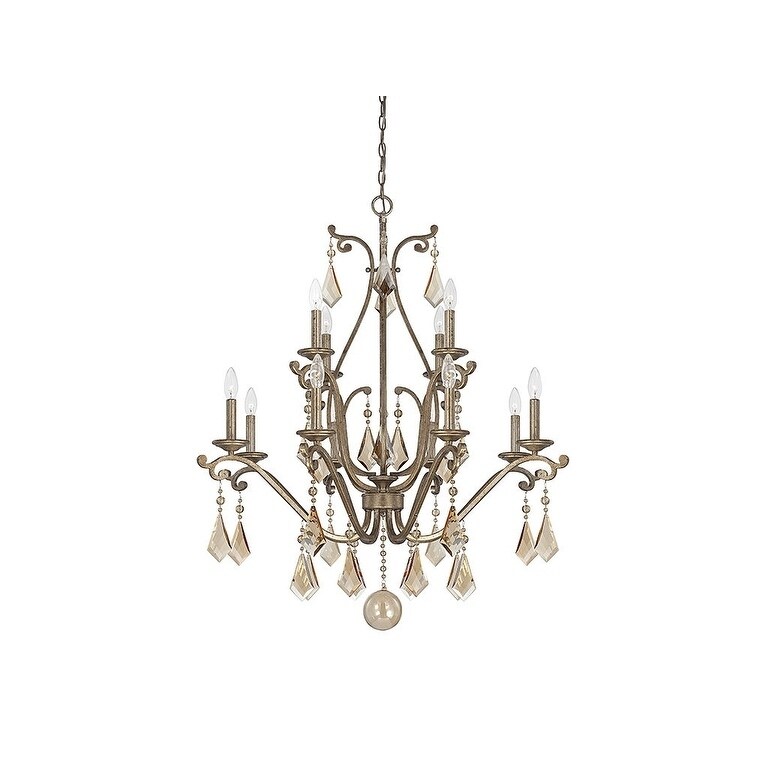Rothchild 12 Light Chandelier Oxidized Silver - Chandeliers For Bedrooms by Overstock.com