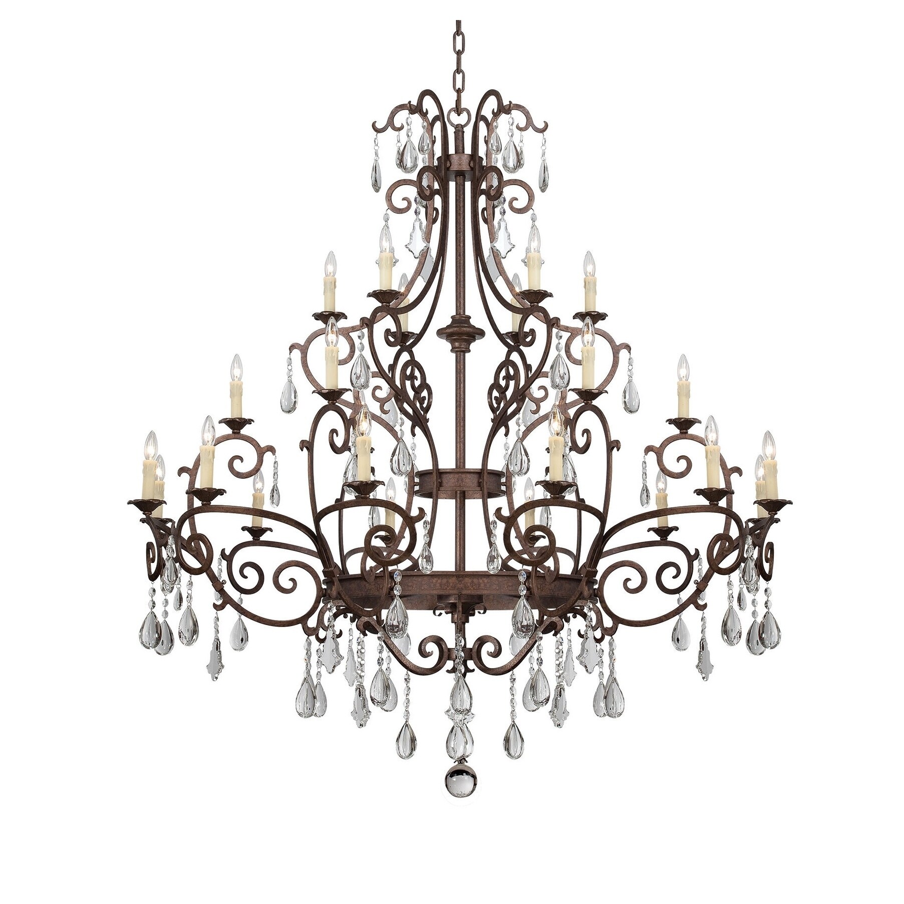 Florence 24 Light Chandelier New Tortoise Shell - Chandeliers For Bedrooms by Overstock.com