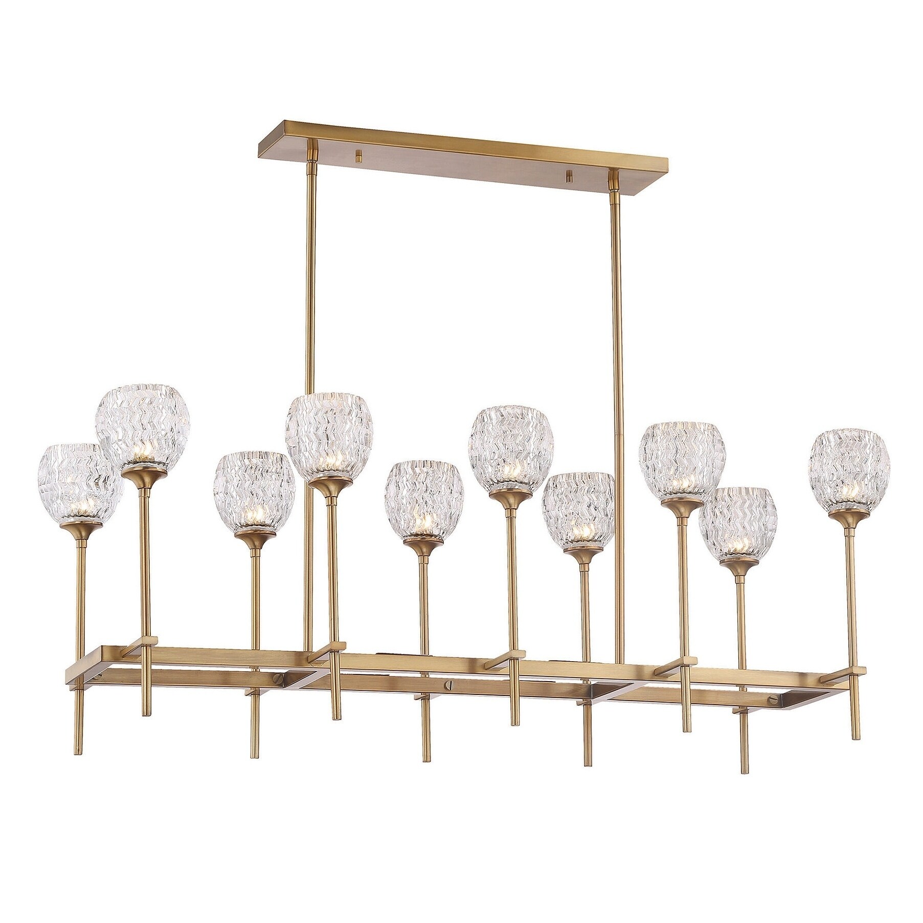 Garland 10 Light Chandelier Warm Brass - Chandeliers For Bedrooms by Overstock.com