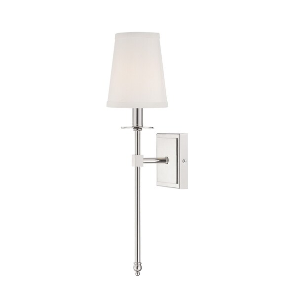 Monroe 1 Light Sconce Polished Nickel