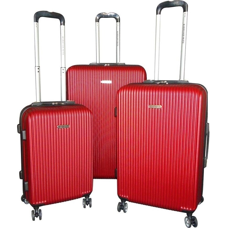 red luggage set