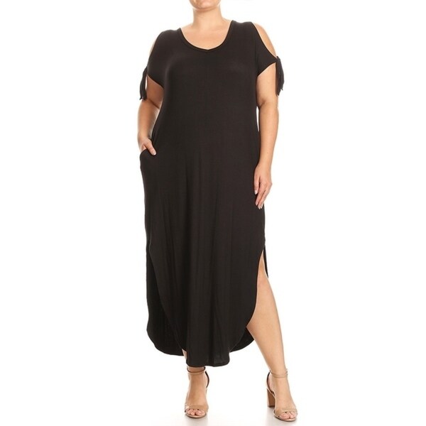 solid color plus size maxi dresses