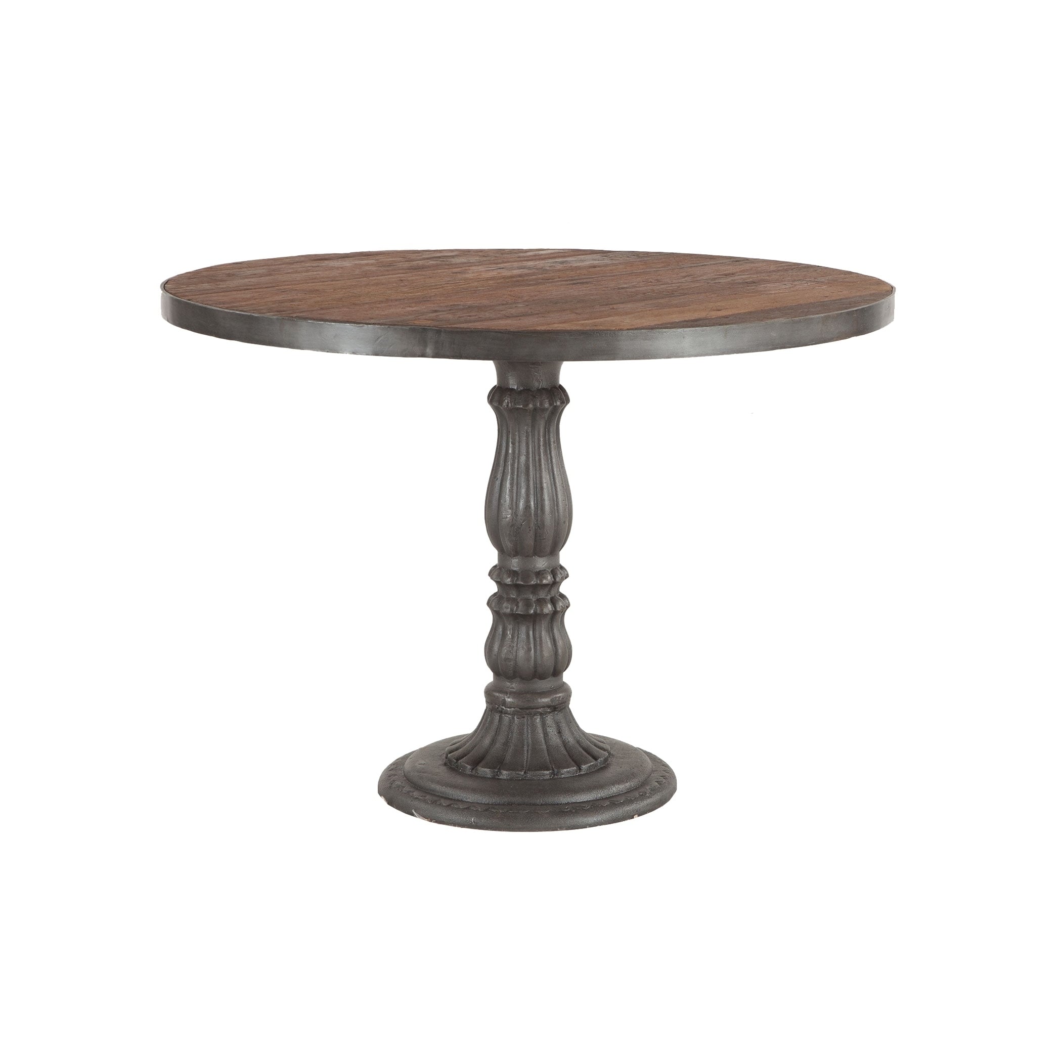 Paxton 42 Inch Round Reclaimed Teak Wood Dining Table Grey Overstock 17477801