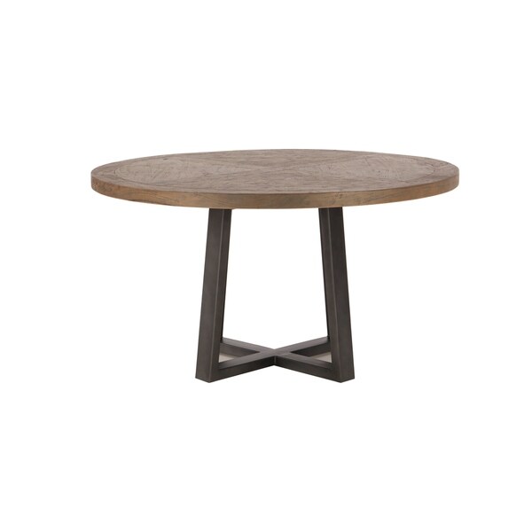 Shop Mango Wood 54 Round Dining Table in Weathered Teak by World