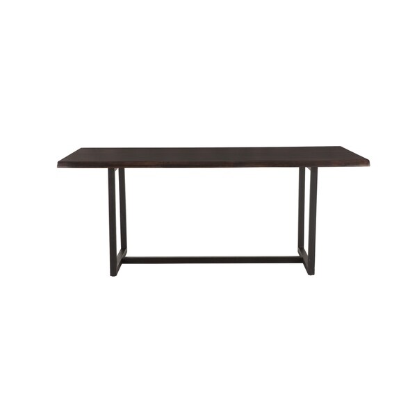 Shop Acacia Wood and Iron Dining Table by World Interiors Walnut
