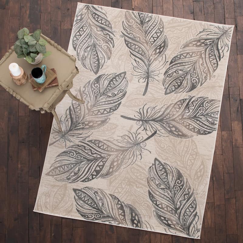Brentwood Feather Ornate Area Rug