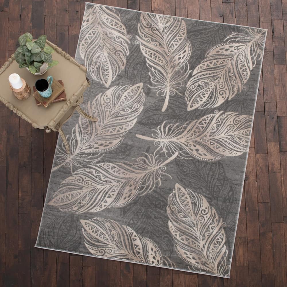Brentwood Feather Ornate Area Rug