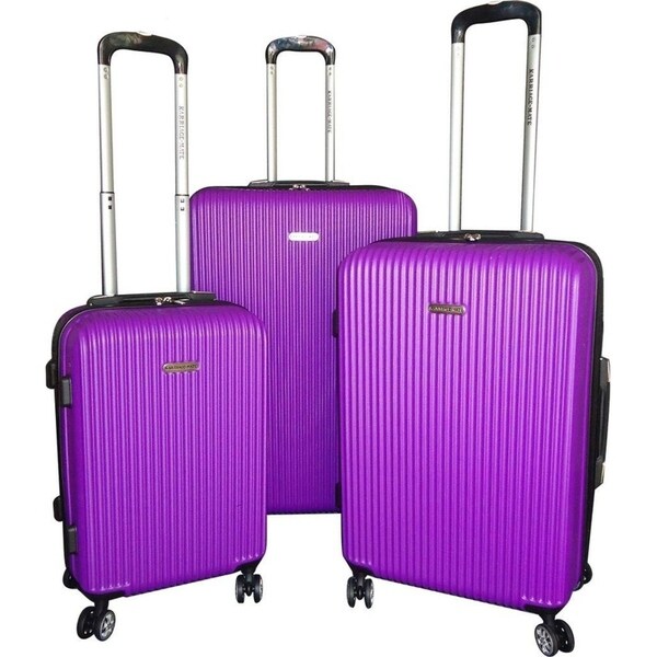 purple luggage sets with spinner wheels