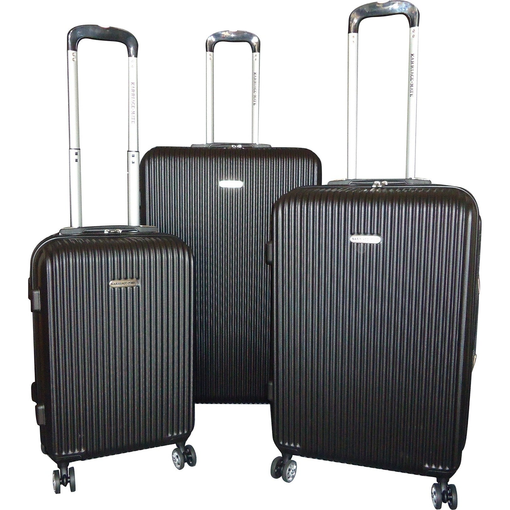 black hardside luggage