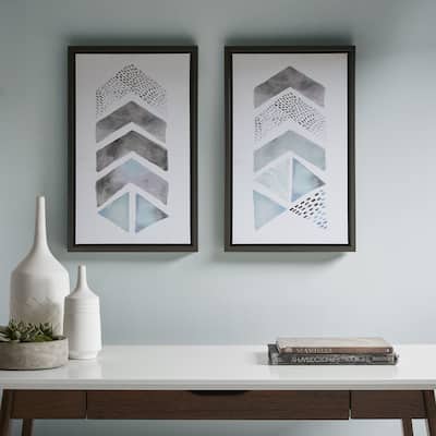 Urban Habitat This and That Way Abstract 2-piece Framed Canvas Wall Art Set