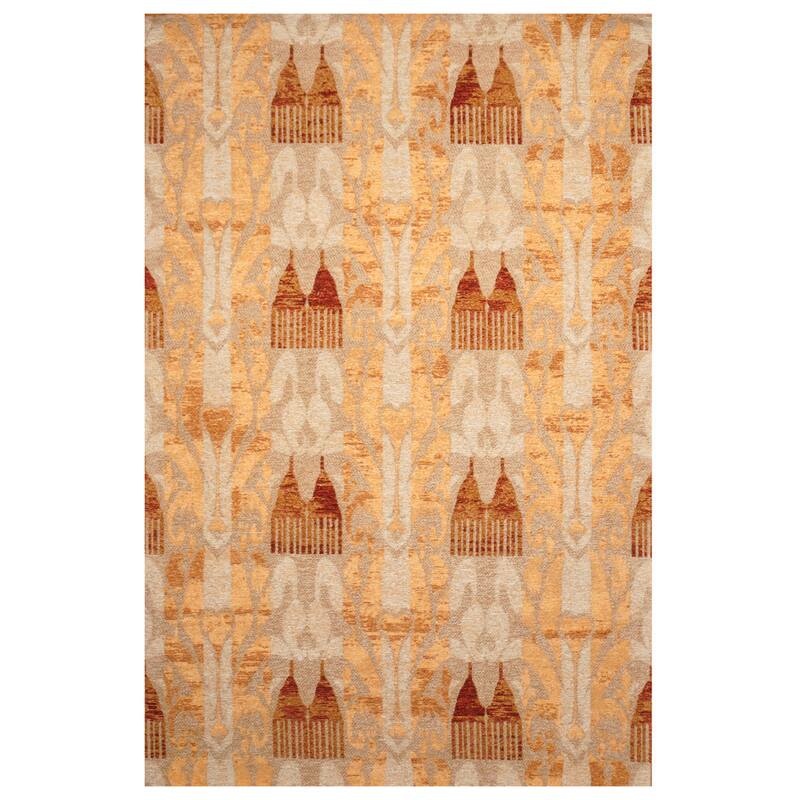 HERAT ORIENTAL Handmade Chenille Flatweave Ikat Rug - 4' x 6'