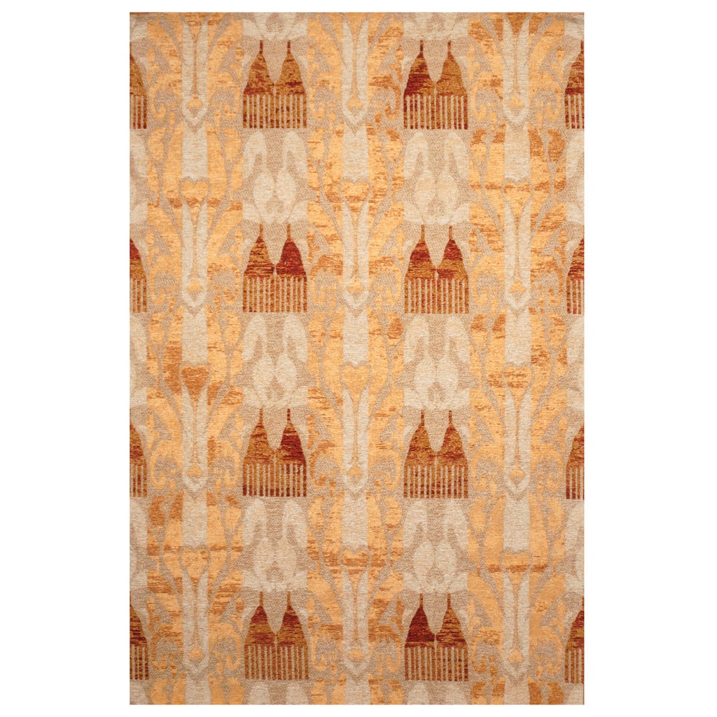 HERAT ORIENTAL Handmade Chenille Flatweave Ikat Rug - 4' x 6'