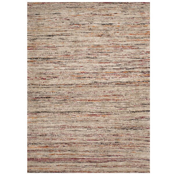 Handmade Chenille Flatweave Rug (India) - 4' x 5'6"