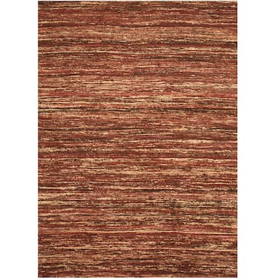 HERAT ORIENTAL Handmade Chenille Flatweave Rug - 4' x 5'6"