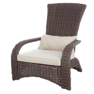Patio Sense Deluxe Coconino Beige/Brown Wicker Chair