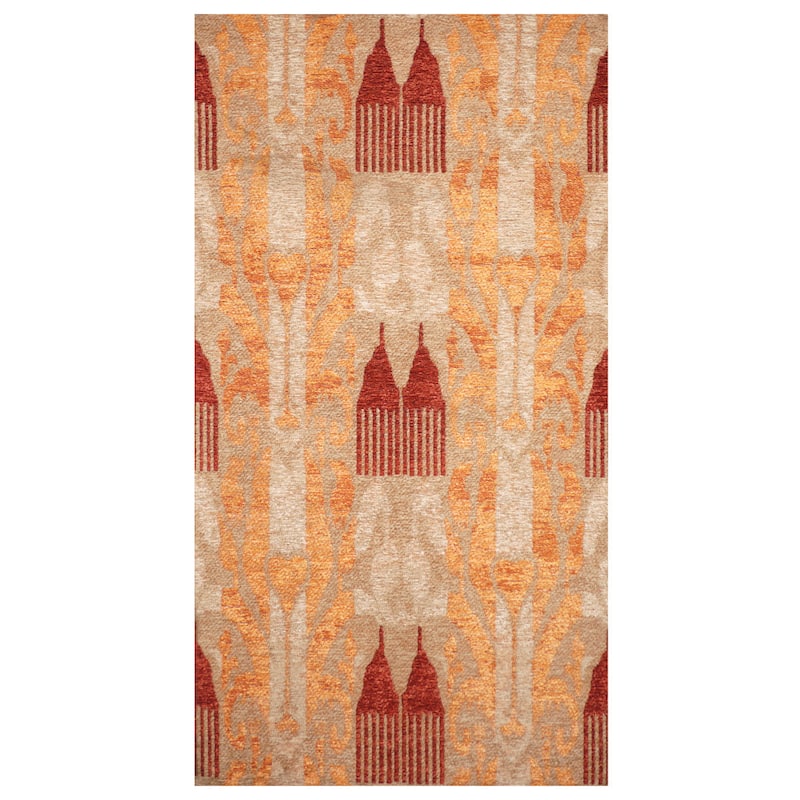 HERAT ORIENTAL Handmade Chenille Flatweave Ikat Rug - 2'8" x 4'6"