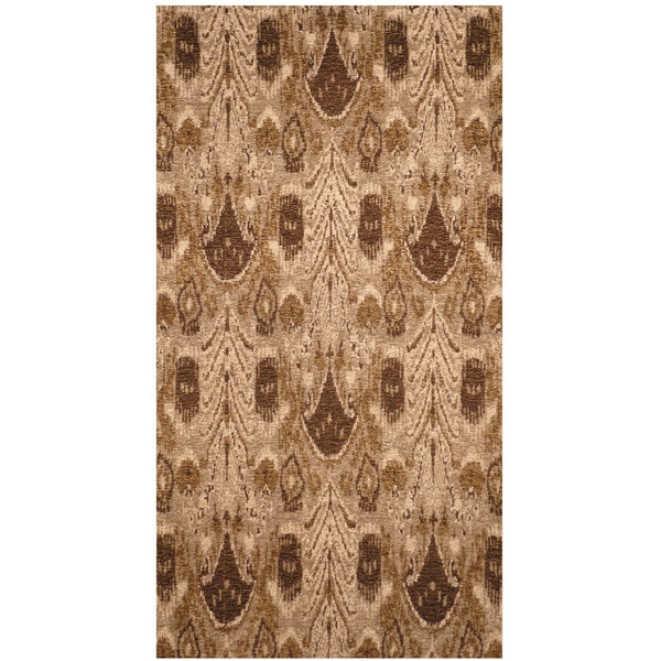 Handmade Chenille Flatweave Ikat Rug (India) - 2'4" x 4'