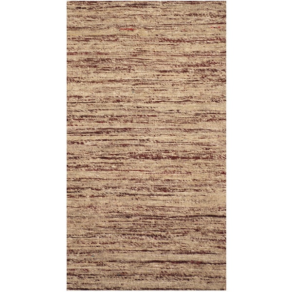 Handmade Chenille Flatweave Rug (India) - 2'8" x 4'