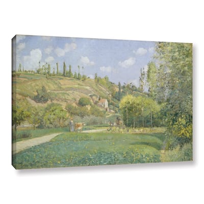 Bridgeman Camille Pissarro's 'A Cowherd at Valhermeil Auvers Sur Oise' Gallery Wrapped Canvas