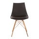 Ave Six Oakley Faux Leather Midcentury Bucket Chair with Gold Chrome ...