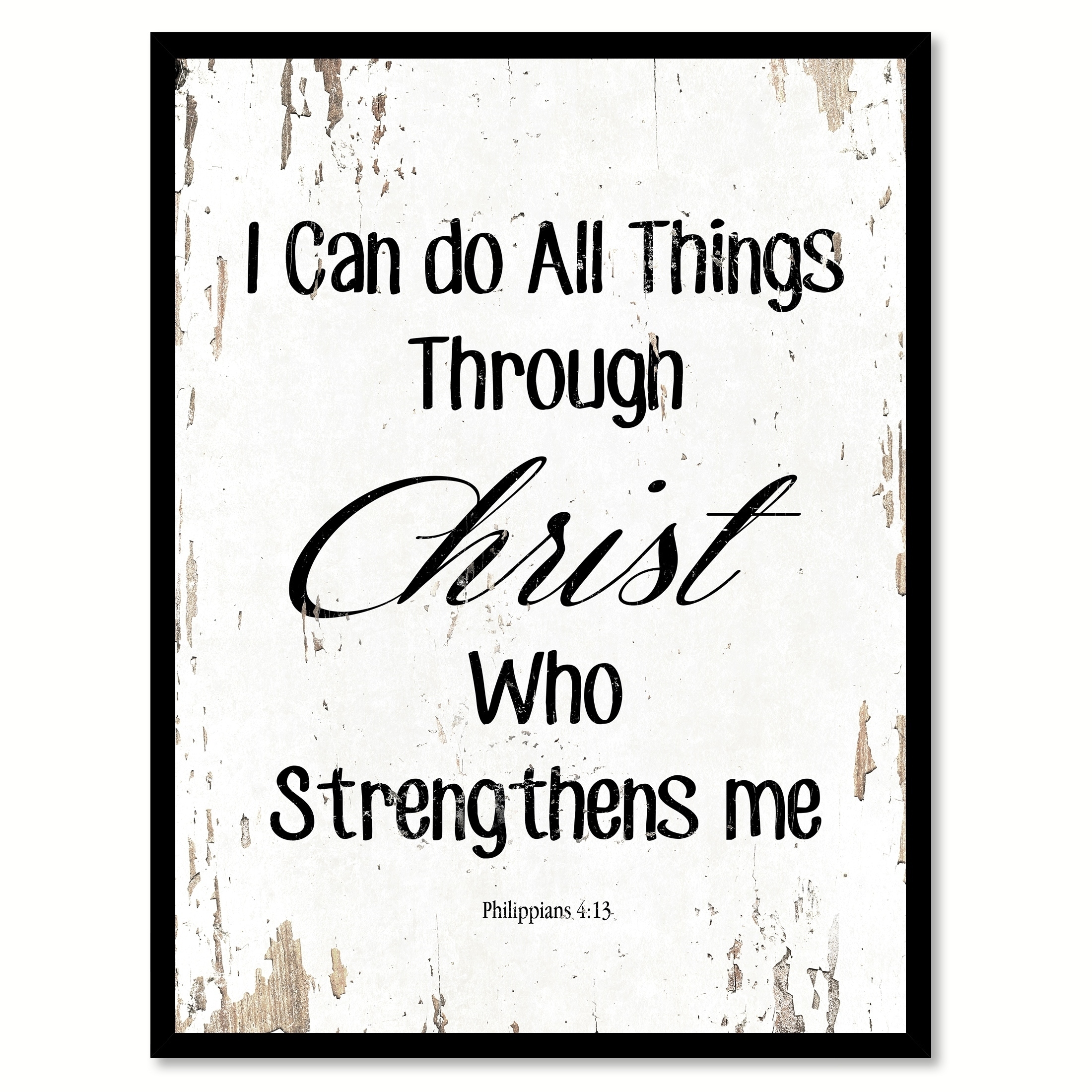 Shop I Can Do All Things Through Christ Philippians 4 13 Saying Canvas Print Picture Frame Home Decor Wall Art Overstock 17488202