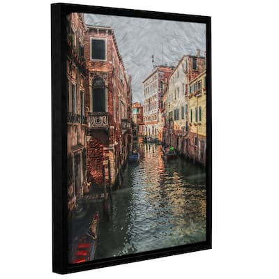 ArtWall Scott Medwetz 'Waterway Channel' Gallery-wrapped Floater-framed Canvas