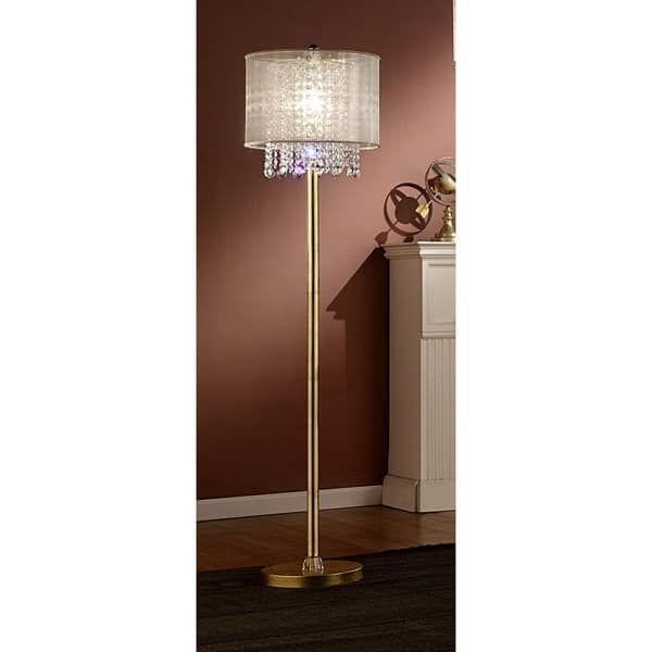 Ore International Bhavya Collection Crystal Living Room Floor Lamp Ore International Bhavya Collection Crystal Living Room Floor Lamp