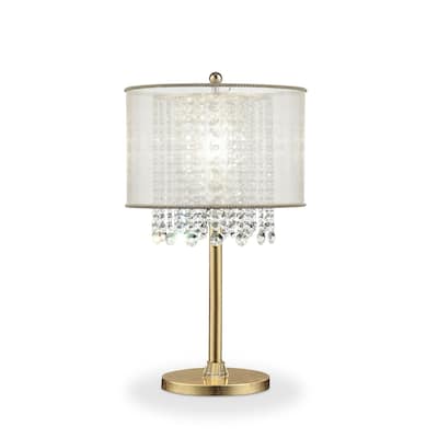Ore International Bhavya Collection Traditional Crystal Table Lamp