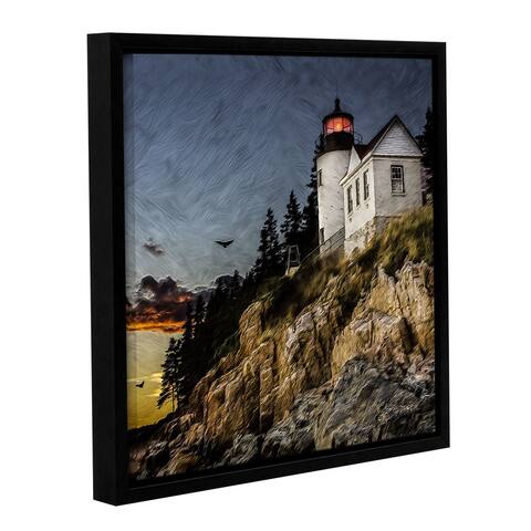 Scott Medwetz 'Coastal Lighthouse of Maine' Gallery-wrapped Floater-framed Canvas