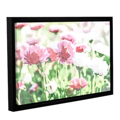 Scott Medwetz 'Chrysanthemums' Gallery-wrapped Floater-framed Canvas