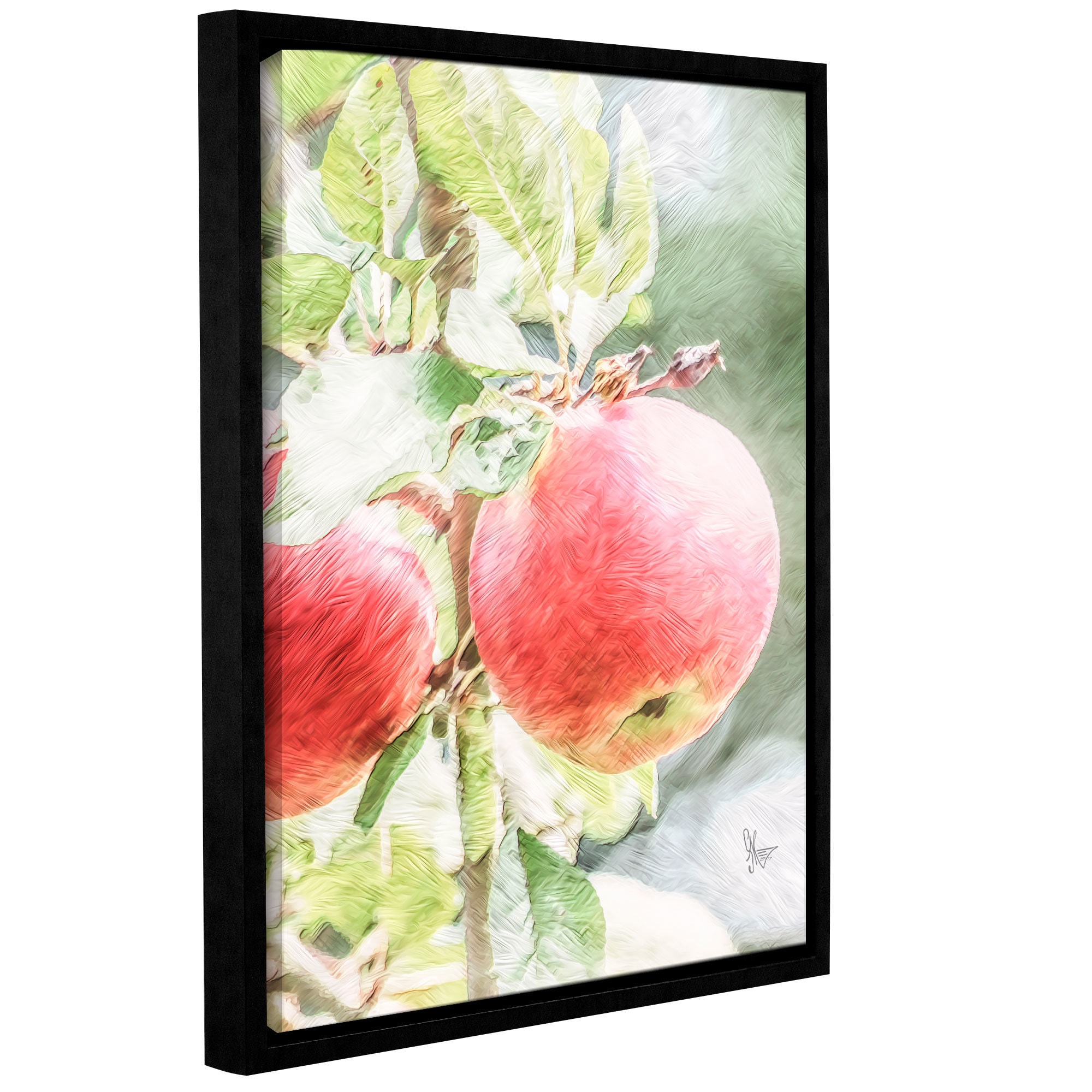 Scott Medwetz 'Apple Tree' Gallery Wrapped Floater Framed Canvas