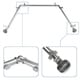 preview thumbnail 2 of 2, InStyleDesign Helena 13/16" Bay Window Curtain Rod - 20-36 inches, 38-72 inches satin nickel