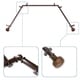 preview thumbnail 3 of 2, InStyleDesign Helena 13/16" Bay Window Curtain Rod - 20-36 inches, 38-72 inches Cocoa