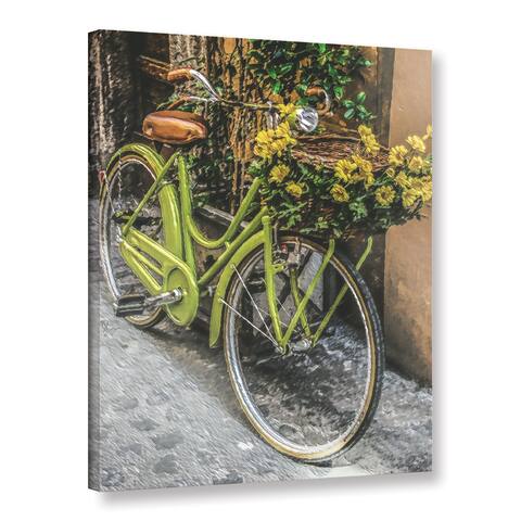 ArtWall Scott Medwetz 'Bicycle Flower Basket' Gallery-wrapped Canvas