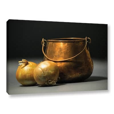 Frank Wilson's 'Copper Pots Painting on Canvas' Gallery Wrapped Canvas