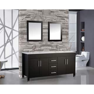 Espresso Finish Bathroom Vanities Vanity Cabinets Online At 60 Inch Belvedere Freestanding Espresso Double Bathroom Vanity W Stone Top