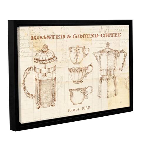 Art Wall Daphne Brissonnet 'Authentic Coffee I' Gallery-wrapped Floater-framed Canvas Wall Art