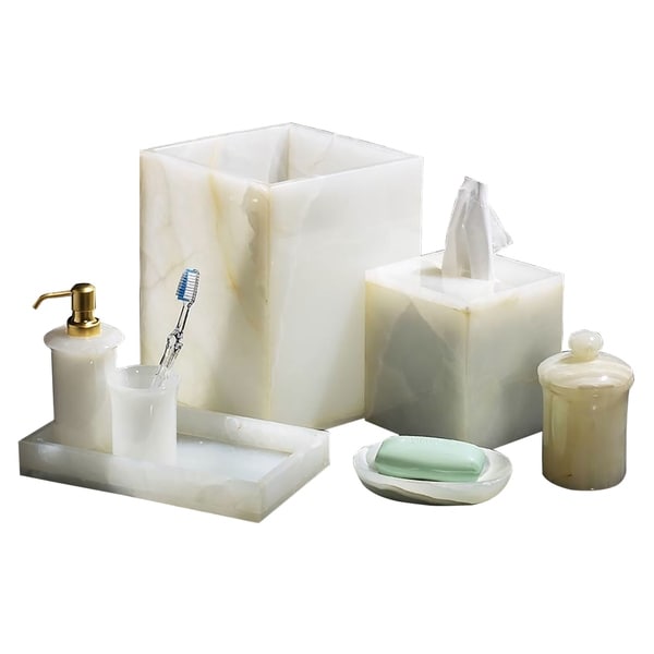 Polished Marble 7 Piece Bath Set Pearl Onyx Shower And Polished Marble 7 Piece Bath Set Pearl Onyx Shower And Bathroom Accessory