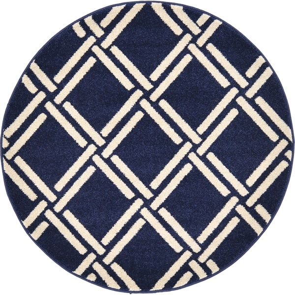 navy blue round rug dark blue trellis navy bluecream round rug 3x27 3 3 3 free navy blue round rug dark blue trellis navy bluecream round rug 3x27 3 3 3 free