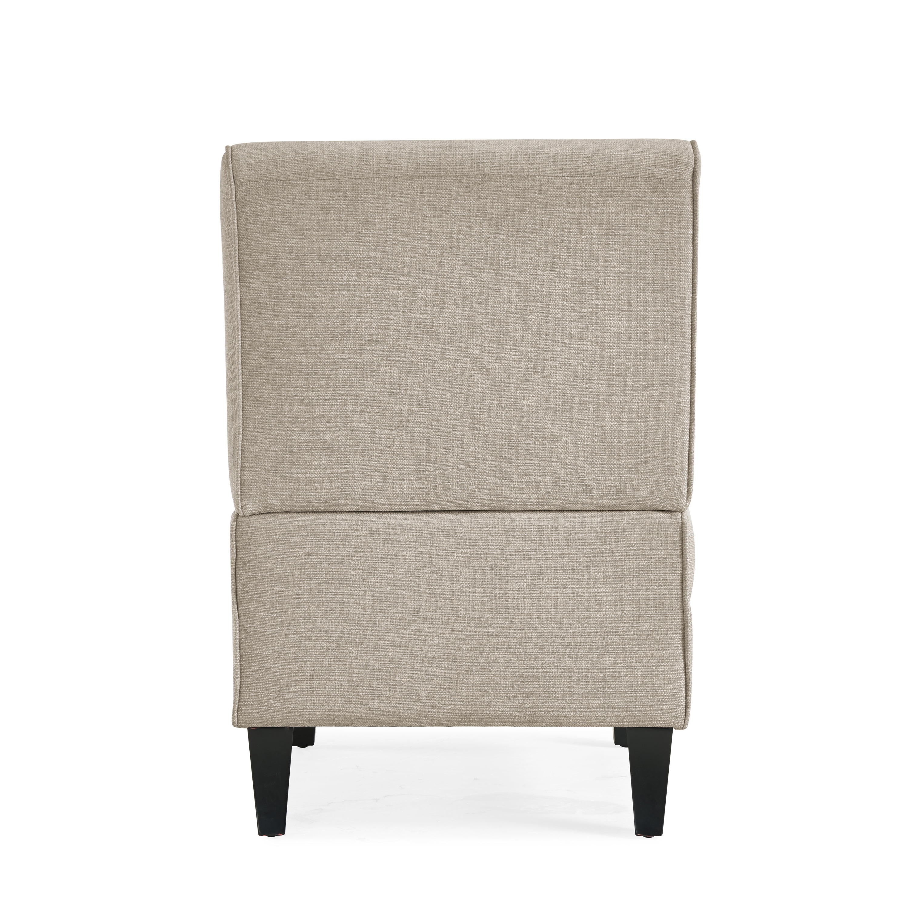 handy living courtney oatmeal linen armless chair