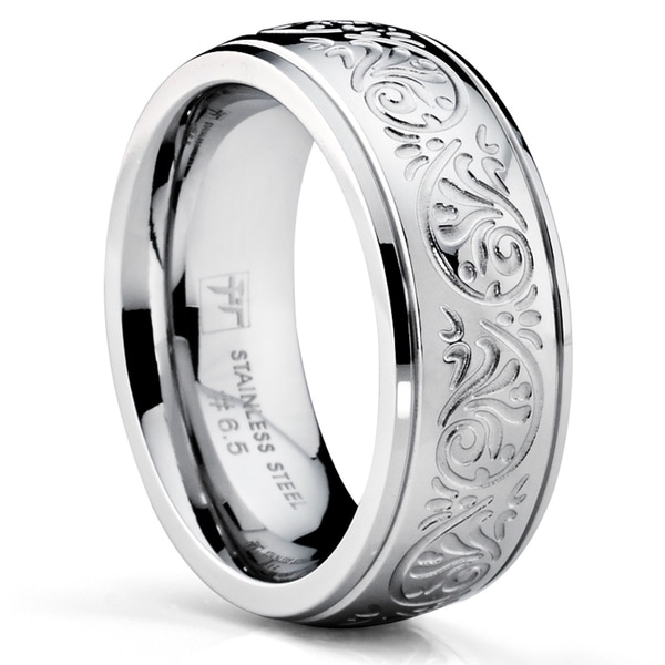 Shop Oliveti Stainless Steel Women s Wedding Band  Ring  