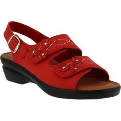 Flexus by Spring Step Women's Shoes For Less | Overstock Women's Flexus by Spring Step Ceri Floral Slingback Red Nubuck