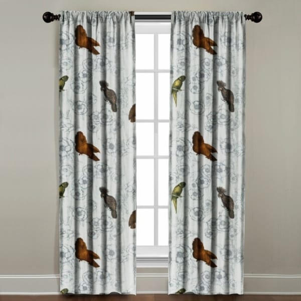Birds on Floral Window Panel
