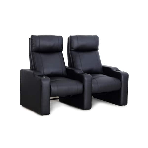 Octane Ace ZR400 Black Bonded Leather Recliner Home Theater Seating Set